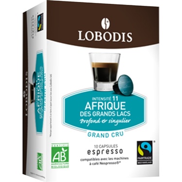 Cafe Capsules Lobodis Afrique Grands Lacs Bio (boite De 10)